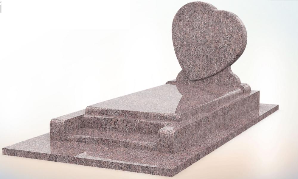 Monument coeur en granit amazone